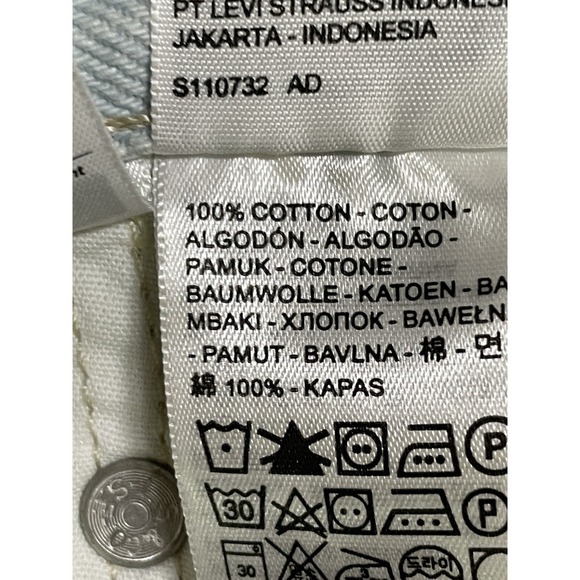 Levis 501 Jeans Womens 30x26 Blue Original Cropped Distressed High Rise RAW HEM - Picture 11 of 16